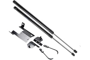 TSUBASA Lift Supports for Jeep Wrangler (JK) 2007-2018 Front Bonnet Hood Modify Carbon Fiber Gas Charged Shock Dampers Spring Struts Bar (2 PCS) (Normal black)