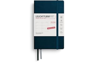 ‎LEUCHTTURM1917 LEUCHTTURM1917 372547 Wochenkalender Pocket (A6) 2026, 12 Monate, Deep Sea, Deutsch