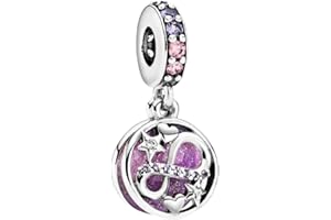 BEEUVIP Życie postaci zwierząt Charms Koraliki Wisiorek 925 Sterling Silver z cyrkoniami sześciennymi Kompatybilny z Europejską Bransoletką Naszyjnik, Charms dla Dziewczynek Kobiet