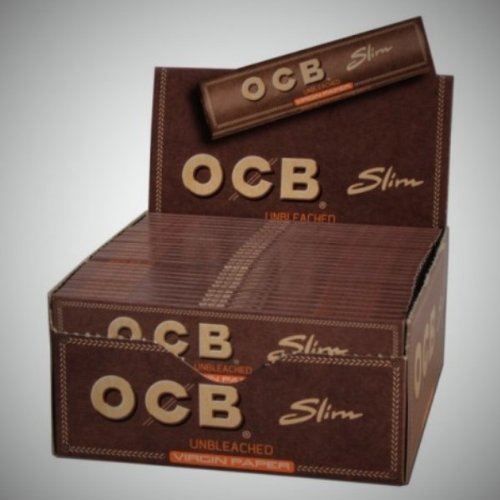 OCB Slim Braun ungebleicht Virgin King Size Papier – 10 Heftchen - 3