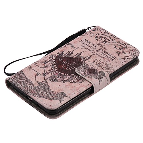 Feeltech Samsung Galaxy J510/J5 2016 Hülle PU-Leder und Brieftasche Bunte Muster Fall mit Magnetverschluss, Hybrid-Kickstand mit Stand-Funktion, schlagen Sie schützende weiche TPU Stoßstangenabdeckung und Kreditkartenhalter für Samsung Galaxy J510/J5 2016 Handgelenk Bügel-Buch-Art-Geldbeutel-Tasche mit 2 In 1 Berühren Sie Stift – Schloss - 6