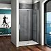 Produktbild 145x195 Dusche Duschabtrennung Duschwand Schiebetür Nischentür 6mm Klarglas ohne Duschtasse