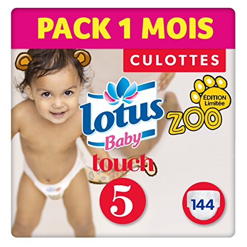Lotus Baby Touch - Couche Culotte Taille 5 (13-20 kg) Pack 1 mois (144 couches Culottes)