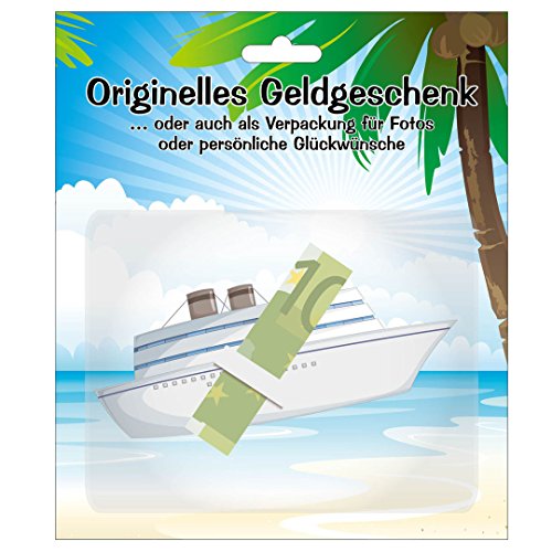 Preisvergleich Produktbild wunderschönes Geldgeschenk "Kreuzfahrtschiff" aus Filz