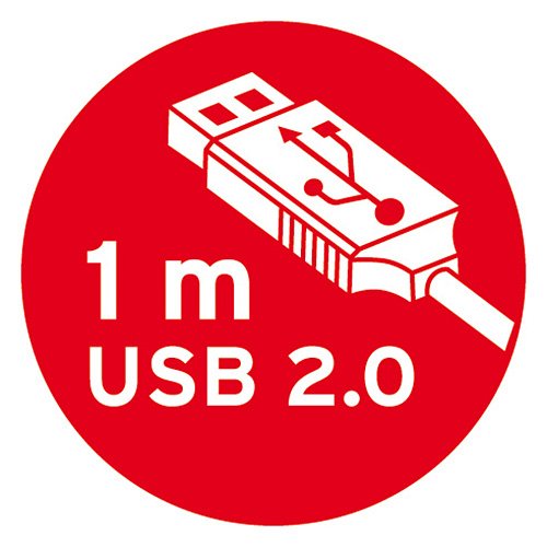 Brennenstuhl Desktop-Power-Plus, Steckdosenleiste 2-fach (Tisch-Steckdose mit 1,8m Kabel, 4-fach USB-2.0-Hub und 5V-Buchse) Farbe: silber - 4