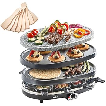 Amazon.de: VonShef 3-in-1 Raclette-Grill für 8 Personen