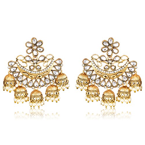 Meenaz Gold Plated Chandbali White Pearl Kundan Jhumka Jhumki Earrings For Girls & Women - 193 RS.299 (93.00% Off) - Amazon Meenaz Gold Plated Chandbali White Pearl Kundan Jhumka Jhumki Earrings For Girls & Women - 193 RS.299 (93.00% Off) - Amazon