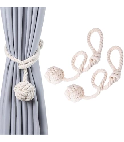 Croselyu Simple Curtain Tie Adjustable Rope Veil Curtain Gathering Storage Tie Rope Curtain Buckle,2 Pcs (grey