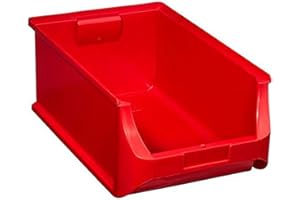 Allit 456217 Scatola trasparente misura 5, 500 x 310 x 200 mm, colore: Rosso, (B x H x T) 310 x 200 x 500 mm