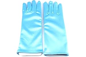 LOVELEGIS Guanti - Colore Azzurro - Elsa Frozen - Bambine - Carnevale - Halloween Idea Regalo Natale Compleanno Festa