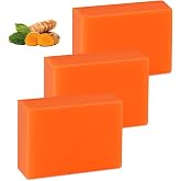 Kojic Acid Soap 3 x 100 g Turmeric Acid Soap | Curcuma Soap Dark Spot Remover for Face and Body, Moisturizer, Evenen Skin Ton