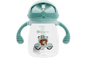 brünn Leakproof Sippy Cup | 240ml Baby Bottle with Weighted Straw | Robust BPA Free Tritan Material | 360-Degree Drinking | Straw Cup for Toddlers and Babies (Sea Green)