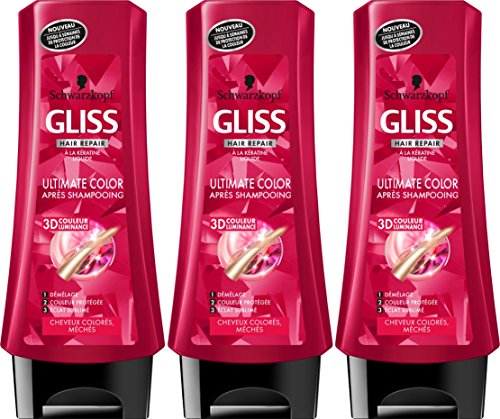 Schwarzkopf Gliss Ultimate Colour Conditioner for Coloured/Highlighted Hair 200 ml - Pack of 3