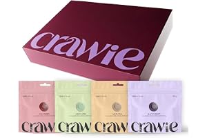 Crawie Svenska Godis 4-Mix FruktgummiGodislåda, Presentförpackning 4x120g | 4 smaker, glutenfritt godis, palmoljefritt. Doybag med dragkedja. Smakprovslåda att dela, gjord i Sverige.