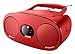 Produktbild New One RD-306 R Stereo UKW-Radio mit CD-Player (LED Display, AUX-In, Teleskopantenne) rot