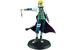 BESTZY Naruto Figure Anime Statue beliebte Model Namikaze Minato Actionfigur PVC Doll Collectibles Spielzeug Sammlerstück Dekoration Ornamente Sammlung Desktop Puppe 25cm