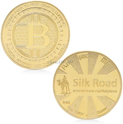 Gold Plated Bitcoin The Silk Road Famous Bitcoin Gift Commerative Coin gift idea