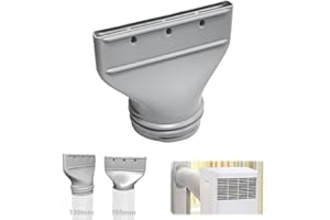 TUIBEIDAMAI Klimaanlage Abluftschlauch Adapter Flach, Abluftschlauch Klimagerät Adapter 130mm/150mm für Fenster, Zubehör für Mobile Klimaanlage, Abzug, Trockner, Auto