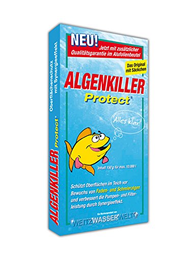 Weitz Algenkiller Protect – 300g – für bis zu 20 000 Liter Teichwasser – POWERHAUS24 Pflanzkorb! - 9