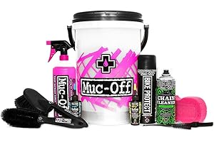 Muc-Off Dirt Bucket Kit - Kit Pulizia Bici Completo - Include Detergente Bici, Detergente Catena Bici, Protettore per Bici, Lubrificante Catena Bici, Spazzole Pulizia Bici e una Spugna