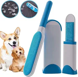 TCCO ENTERPRISE 2022 Updated Pet Hair Remover Brush - Lint Brush - Fur Remover - Fur & Lint Removal - Dog & Cat Hair Remover - Double-Sided Brush with Self-Cleaning Base