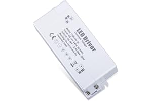 YAYZA! LED Driver 24V 60W, 240V to 24V LED Transformer, IP44 2.5A Low Voltage Power Supply, AC to DC Adapter, Constant Voltage for 24 Volt LED Strip Lights and Cabinet Lights, LED Bulbs, Ring Doorbell