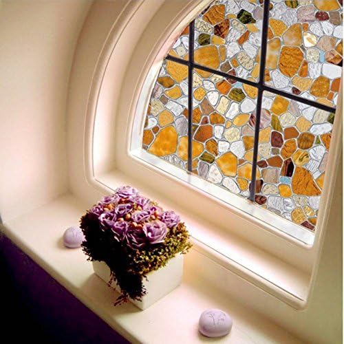 HXSS Pebble Pattern Static Cling Window Stickers 45cm by 200cm