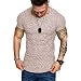 Produktbild AmyGline Herren T Shirt Top Neu-Männer Mode Sommer Einfarbig Rundhals Slim Fit Kurzarm T-Shirt Bluse Kurzarmshirt Sweatshirt Pullover Poloshirt Hemd