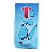 LG G3 Wallet Leather Case,LG G3 Book Style Bling Glitter Folio Portable Case,Herzzer Fashion Luxury [Blue Butterfly Pattern] Crystal Rhinestone Diamond Sparkle PU Leather Flip Protective Case Cover with Card Holder Slot Magnet Closure Stand for LG G3 + 1 x Blue Cellphone Kickstand + 1 x Blue Stylus Pen