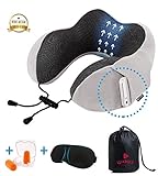 Luamex® - Nackenkissen - Nackenhörnchen - Silverfox Soft Fleece 100% Memory Foam - Reisekissen - Nackenstütze - inkl. Schlafmaske und Ohrstöpsel Luamex® - Nackenkissen - Nackenhörnchen - Silverfox Soft Fleece 100% Memory Foam - Reisekissen - Nackenstütze - inkl. Schlafmaske und Ohrstöpsel