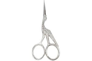 JYC CREATIVE Ciseaux Oiseau, Ciseaux de Couture, Ciseaux pour Travaux Manuels, Ciseaux de Différentes Couleurs et Mesures, Acier Inoxydable, Ciseaux à Découper en Tissu, Ciseux de Voyage, (12 cm, Argent)