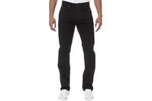 ZE ENZO New Mens ENZO Stretch Straight Leg Regular Fit Classic Basic Denim Jeans