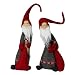 Produktbild 2 Deko Figuren Weihnachts- Wichtel Nikolaus in Rot und Grau 40cm Hoch