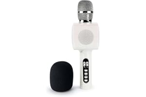 Bigben Microphone Karaoke avec Effets Lumineux (Blanc)