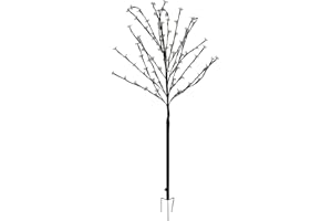 Gardenwize - Solar-Powered Cherry Flower Tree with Stake Lights - 120cm - Eco-Friendly, Low Maintenance - LED Lights Garden Trellis