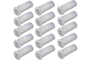 Guodun, giocattolo per animali domestici, in plastica, bianco e gatto, con inserto a fischietto di ricambio per cane e gatto (15,5 x 4,8 mm, 100 pezzi)