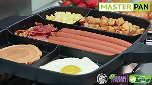 Preisvergleich Produktbild Mehrfachpfanne, geteilte Bratpfanne für mehrere Speisen, Antihaftbeschichtung