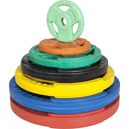Gorilla Sports Hantelscheibe 30/31 mm Gummi Gripper Hantelscheiben 1,25-25 KG - 2