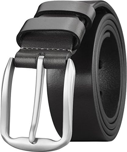 Blasea Full Grain Leather Casual Style Pin Buckle Jeans Belts for Men 673 Black 105cm