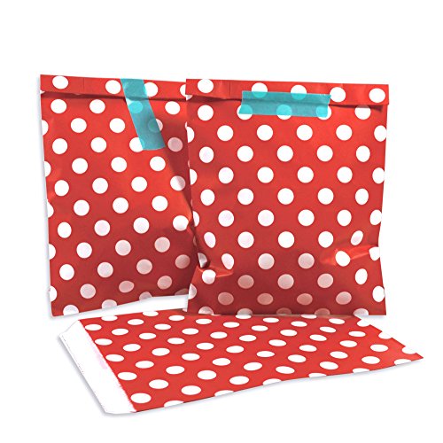100 Frau Wundervoll Papiertüten Mix rot, 4 Designs zu je 25 Stück / Geschenktüten / Candy Paper Bags - 3
