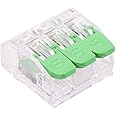 Spring Lever Clamp Terminal Block Connector 32A 450V Reusable Quick Electrical Wiring Fast Fit (3 Way, Pack of 5)
