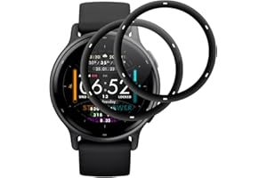 IQShield Screen Protector for Garmin Vivoactive 5, Ultra Clear Tempered Glass, Protective Film for Garmin 5, 3D Full Coverage, 9H Hardness, Touch Sensitive, Bubble-Free, 2 Pack
