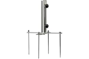 LEcylankEr Parasol Stand - Parasol Holder Made of Heavy Metal, Ground Spike for Parasol, Lawn Spike for Parasol for Beach, Sand, Lawn