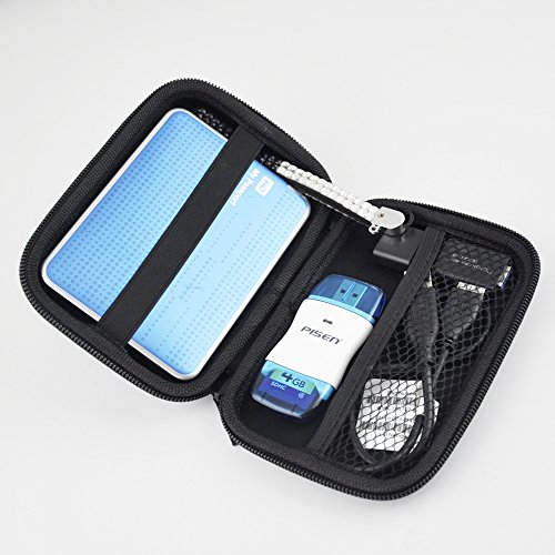Externe Festplatte Fall Tasche 2,5, Neppt Hard Tragetasche of Portable Hard Drive Disk Gehäuse für Western Digital, Toshiba Canvio, WD HDD My Passport Essential, Seagate A – 2.5 inch – Blue - 4