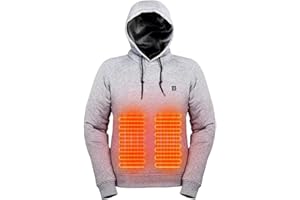 ARVALOLET Manteaux amples à manches longues pour hommes et femmes, 5 zones de chauffage, 3 niveaux de chaleur, veste chauffante gothique vintage, sweat-shirt Harajuku doux rechargeable par U