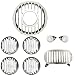 AllExtreme Real Customized,Headlight Projector Grill,Tail,Indicator,Eyes Light Grill Silver /Black Set of (8 Pcs.) - For Royal Enfield Bullet Electra RS.1300.00
