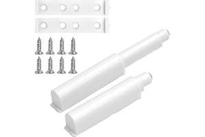 HQdeal Drucktüröffner Push to Open Türöffner,2 Stück Klebstoff Druckschnapper Magnet Türschließer,Türdämpfer für Schrank, Küchenschublade, Schrank(Weiß)