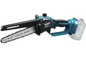 KIESBOHR Mini Akku Kettensäge Kompatibel mit Makita 18V Akku, Elektrische Astsäge CS001 (8 Zoll, brushless,ohne Akku und Kettenöl)