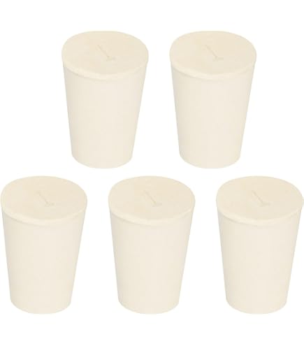 HeyWin Pack Of 22 Solid Rubber Stoppers, A Selection Of Size #000 To #8, For Sealing Balloon Bottles, Water Tanks, Etc. (2 Pieces Of Each Size - View #9