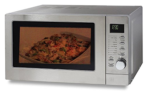 Mikrowelle | Microwelle | Microwave | Micro | Mikrowellenofen |Edelstahl Digital | 20 Liter, 800 Watt, 6 Stufen | 8 Automatikprogramme Pizza, Pommes, Reis, Getränke, Fisch, Spaghetti, Popcorn | Automatische Auftaufunktion